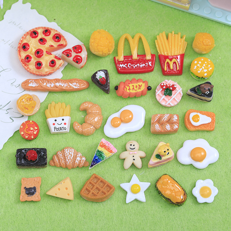 Children's Fun Creative Food Refrigerator Sticker Food Play Refrigerator Decoration diy Cream Glue Resin Accessories Hole Shoes Shoes Shoes Flowers