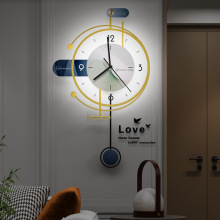 现代创意网红时钟客厅挂钟表家用亚克力时尚钟表欧式装饰静音摆钟