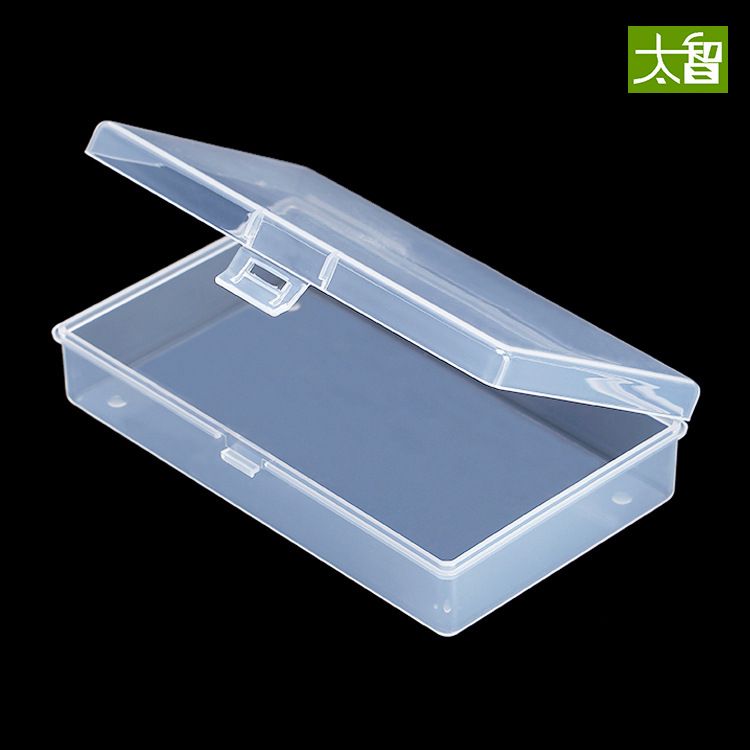 Caja de plástico rectangular pequeña caja mediana caja transparente caja de almacenamiento de herramientas con tapa caja de piezas caja de almacenamiento pp C132