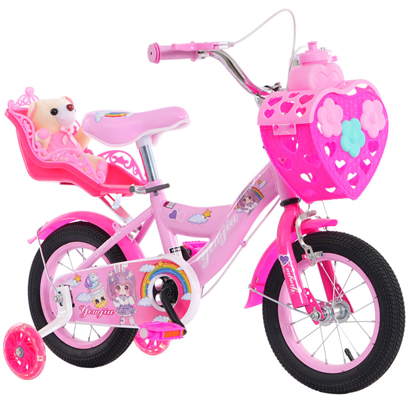 Bicicletas infantiles de fábrica transfronteriza de 3 - 9 años de edad 12 - 14 - 16 pulgadas al aire libre para padres e hijos bicicleta para niñas