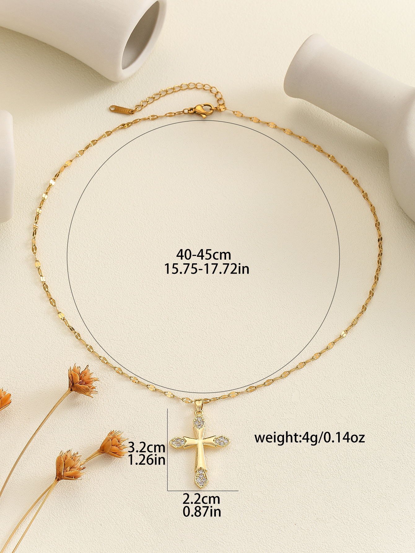 9g Weight Copper Pendant Material Rhinestones Inlay Material Pendant Necklace Classification Copper Chain Material 1 Piece Quantity Holiday, Daily Occasion Copper Material Cross Pattern Women's Gender Inlay Design Simple Style, Classic Style Style Copper Inlay Cross Rhinestones Pendant Necklace 8