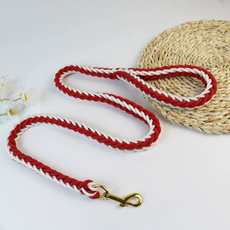 Поводок для собак (JINJIA) 8-нитевой косичка из верёвки, длина 1,3 м × 5 см, прочный для средних и крупных собак