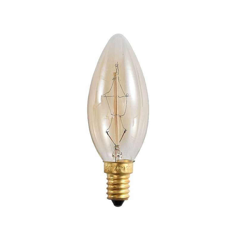 [C35 иглы]-Ритуалы Эдисон ретро световой лампочка E14/E12 улиточная ротовая стеклянная свечная лампа
