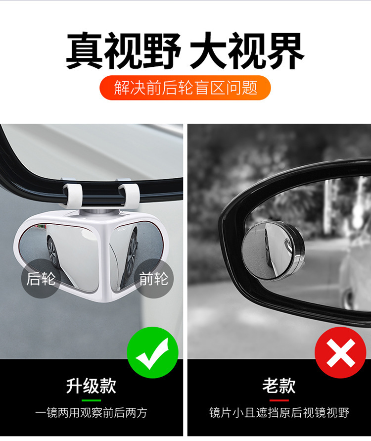 Coach-rear-view mirror for reversing assistance, an additional mirror for cars, adjustable, with wide-angle reflection, designed to reduce blind spots, and featuring a larger mirror surface