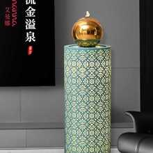 现代简约流水摆件圆球客厅电视柜落地喷泉循环水居家饰品