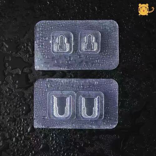 Strong Adhesive Male-Female Clips, Invisible Screw-Free Mountable Double-Sided Tape, Transparent Hook Tabs Manufacturer Supply