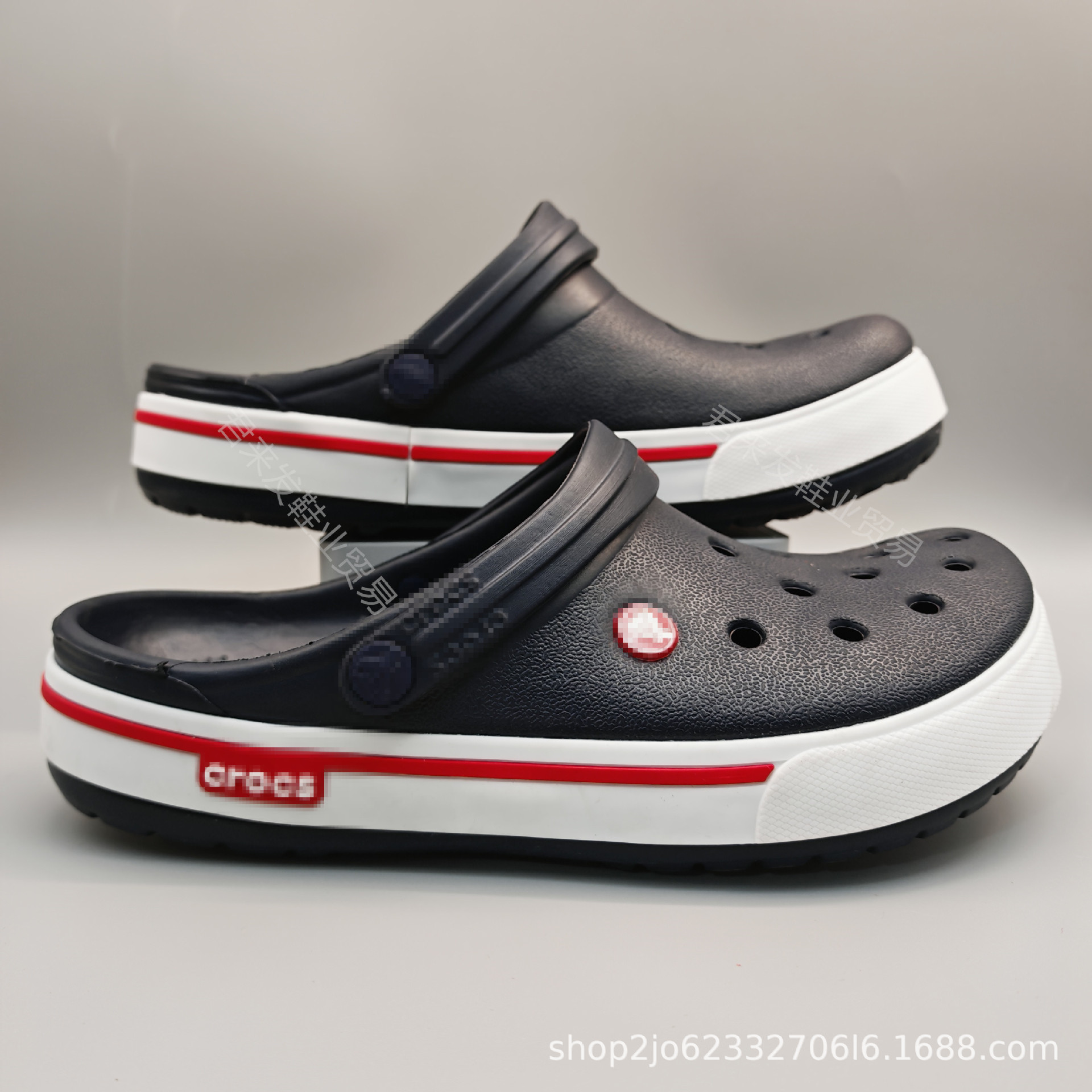 Caroban Clogs Thick-Soled Beach Shoes for Men and Women, Non-Slip Breathable Sandals, Outdoor Closed-Toe Slippers, Couple Style