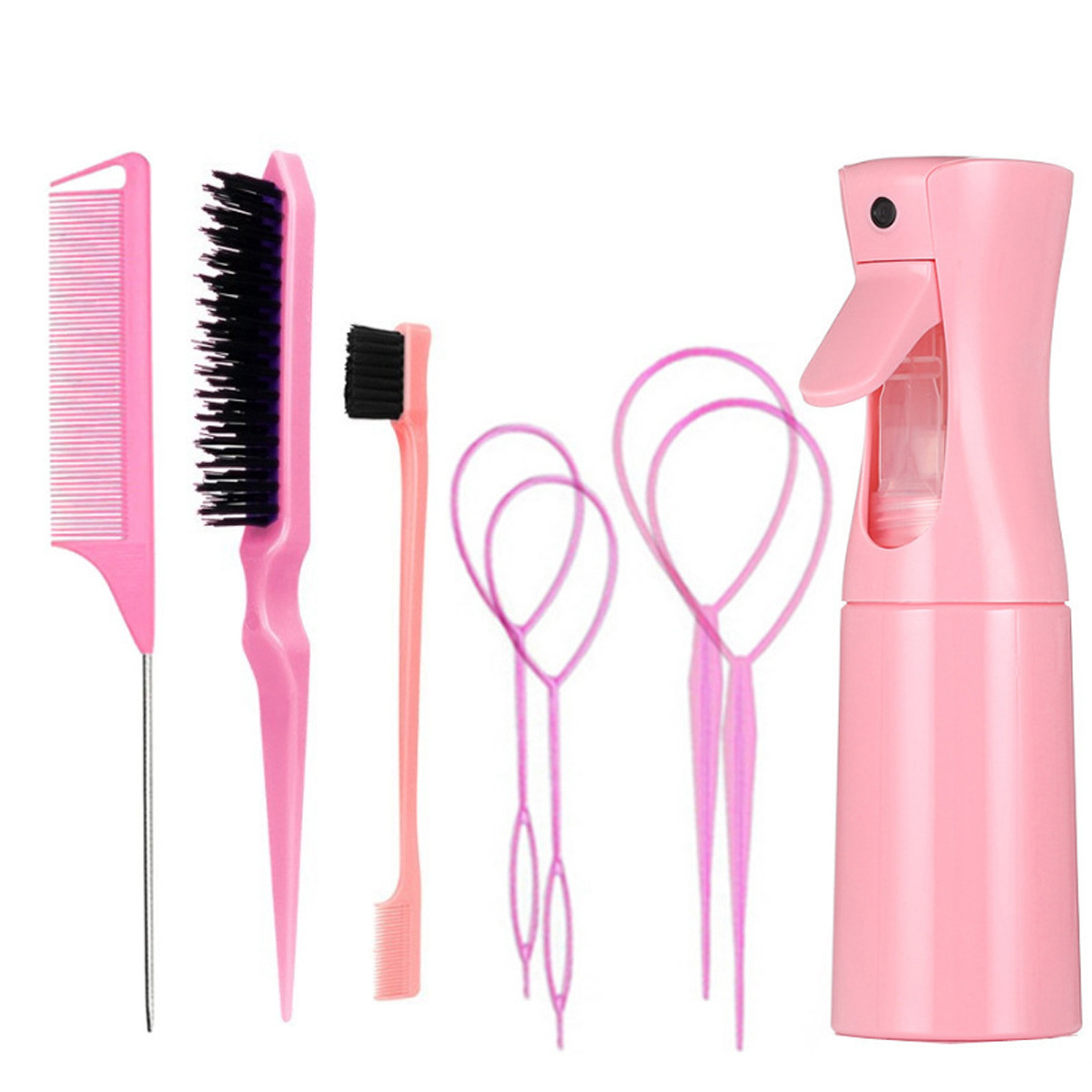 TMEU transfronterizo Xyin Hairdresser Set Spray Botella Pein Pein Cepillo de cejas Hair Styling Set Home TIKTOK