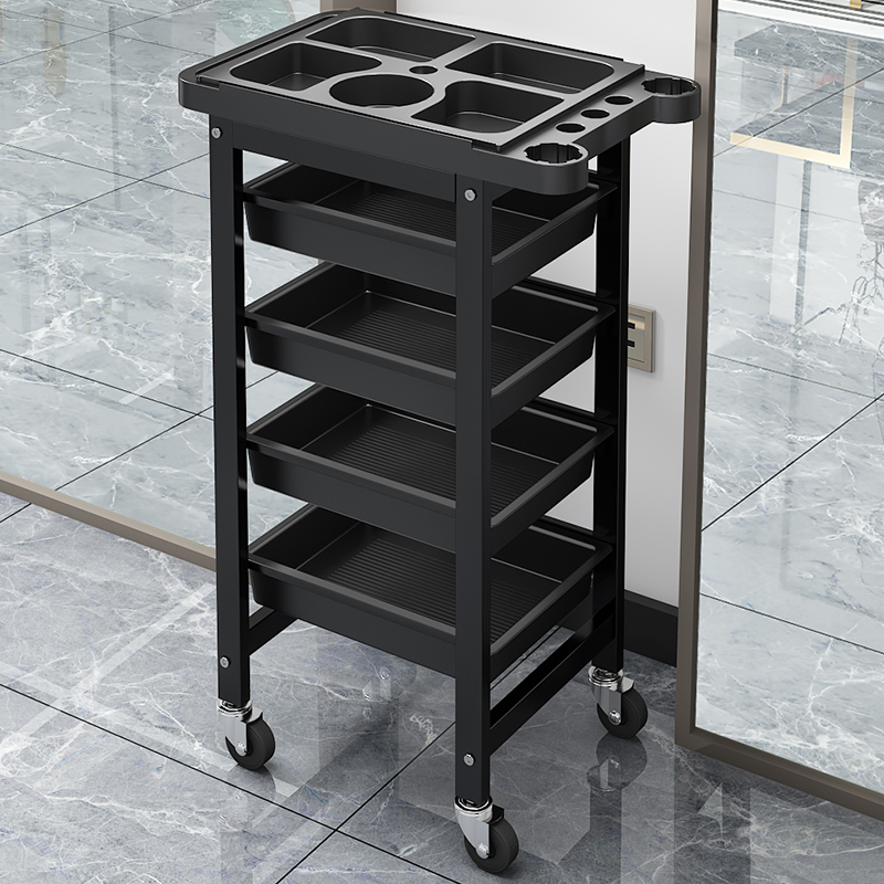 Nuevo cochecito de peluquería, carrito de herramientas, estante multifuncional, carrito de barra de peluquería, barbería, carrito de teñido en caliente al por mayor