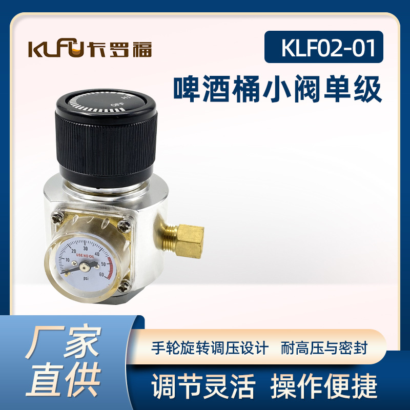 卡罗福迷你阀二氧化碳减压阀稳压阀方体C02减压阀啤酒机气阀气表