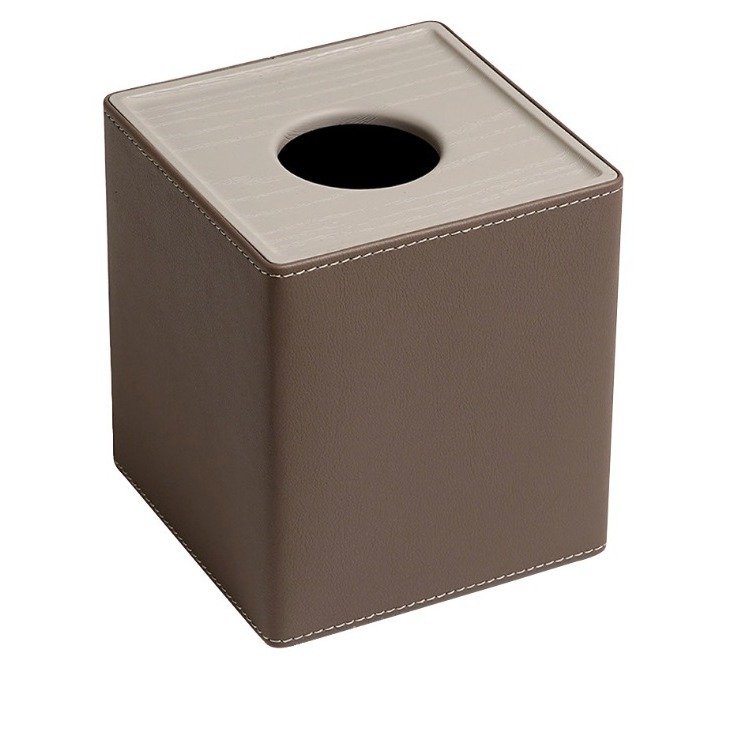 Hotel cinco estrellas cuero guía de servicio de impresión de logotipo caja de toallas bandeja cubierta de control remoto papelera de papelera