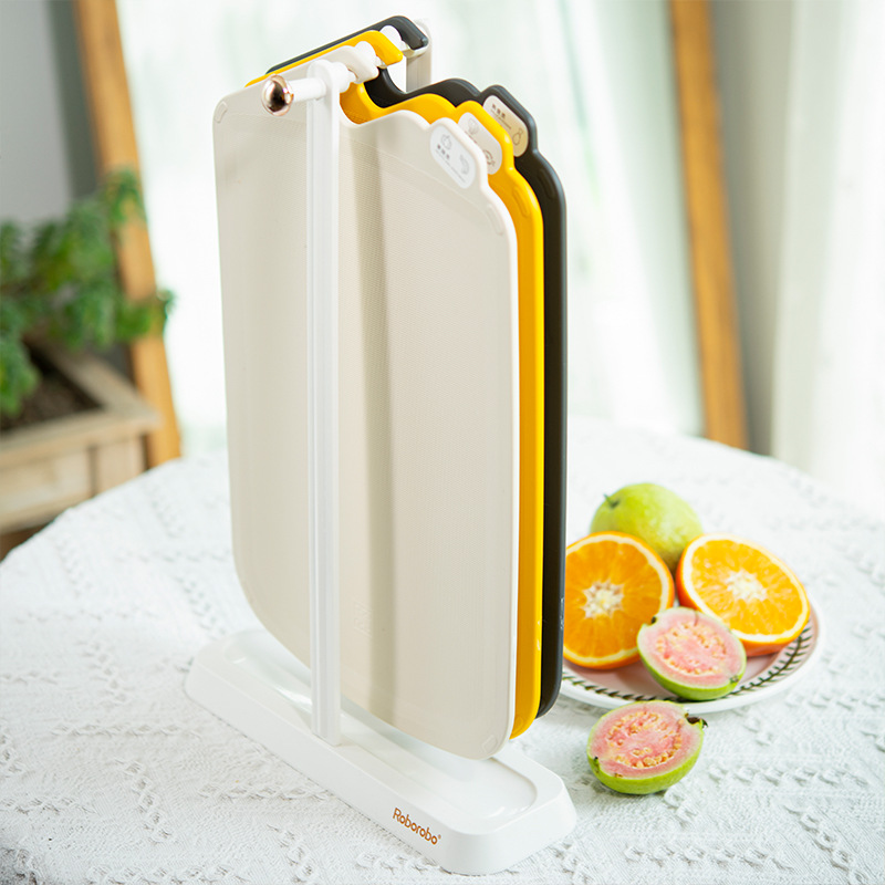 New Beethoven with label classification anti-slip antibacterial cutting board with base three-color cutting board set manufacturer