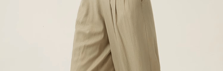 Áo sơ mi linen nữ tay lửng dáng rộng phong cách Pháp — Màu trắng nhạt chi tiết 20