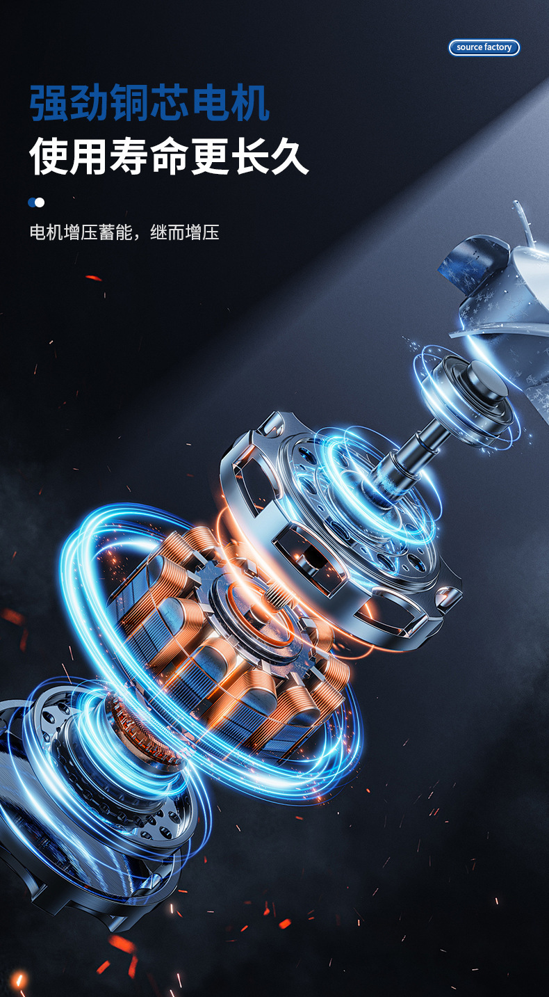 Cross-border wireless high-pressure car wash water gun, lithium battery-powered, household high-power car washer, portable flower watering tool