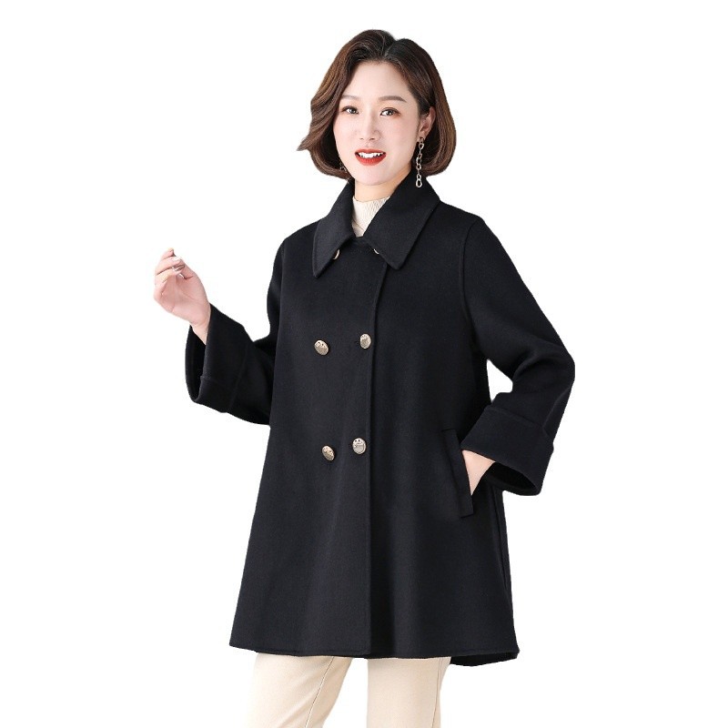 어머니의 플러스 사이즈 양면 양털 양모 코트 여성 한국식 대형 여성 가을 · 겨울 양모 코트 루즈 탑