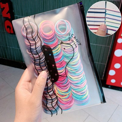 Banda de goma del lazo del pelo pequeña banda de pelo femenino cuerda de pelo de los niños cuerda de pelo chica banda de goma bebé no duele Pelo elástico accesorios para el cabello