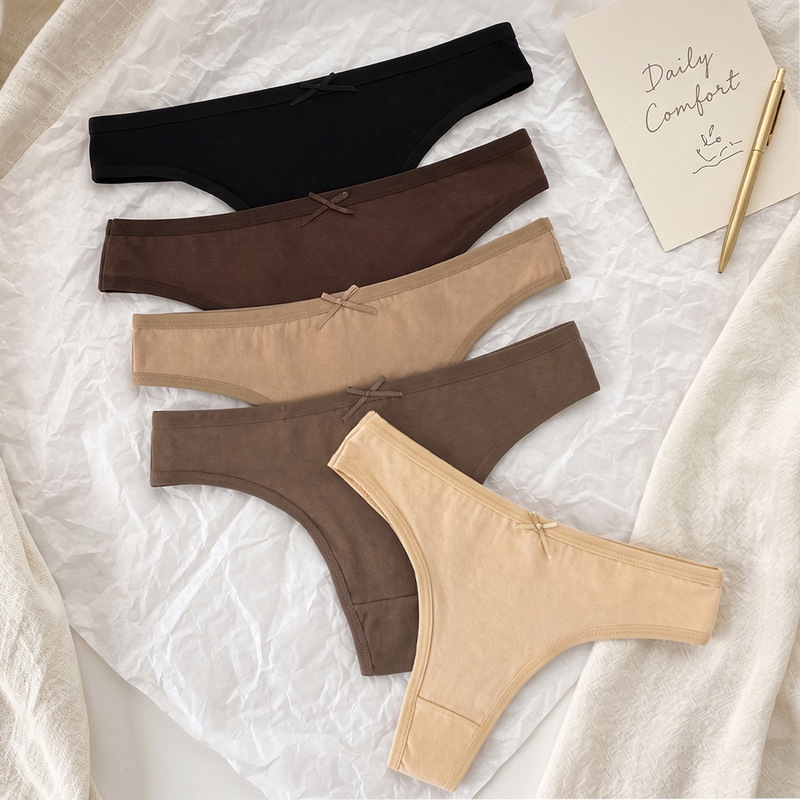 Basic Pure Cotton Thong Panties, Low-Waist, Seamless, Available in Multiple Sizes, Supplied by Temu and Shein, Can Be Shipped Directly Basic Pure Cotton Thong Panties, Low-Waist, Seamless, Available in Multiple Sizes, Supplied by Temu and Shein, Can Be Shipped Directly
