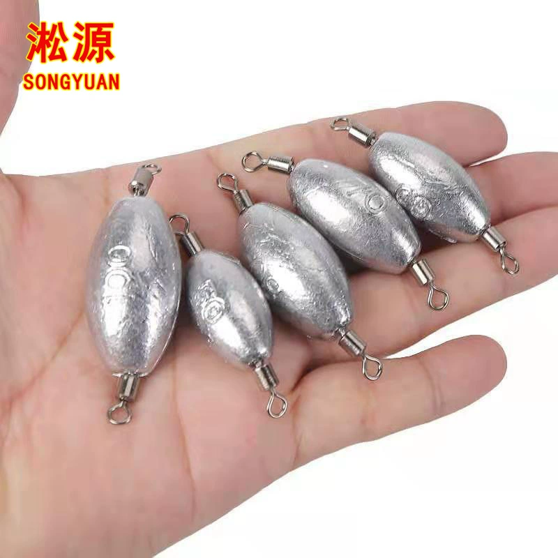 Новый поворотный оливковый свинцовый кулон высокоскоростной восемь колец оливковый свинцовый кулон длинный бросок без обмотки анти-подвесной нижний рыболовный кулон