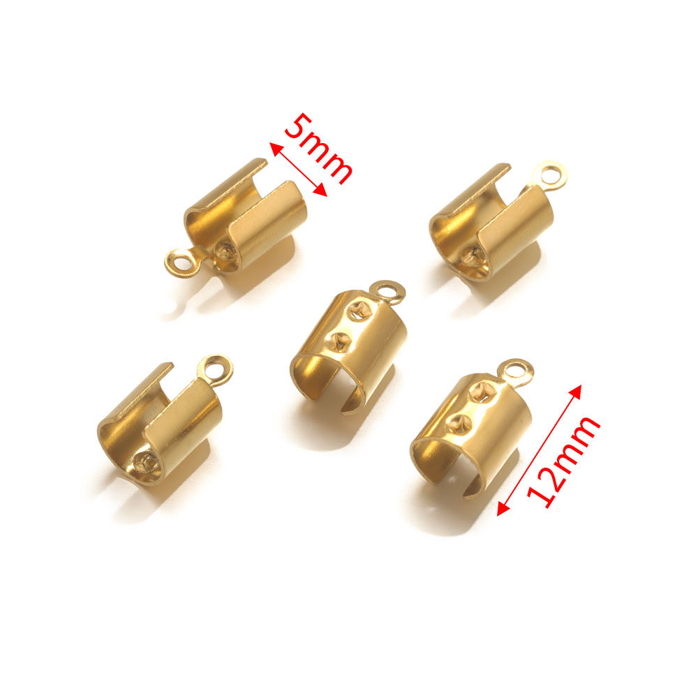 Cadena de cubo de acero inoxidable hebilla de cuerda de cuero hebilla de conexión de cuerda DIY pulsera tobillera accesorios de joyería hechos a mano en stock