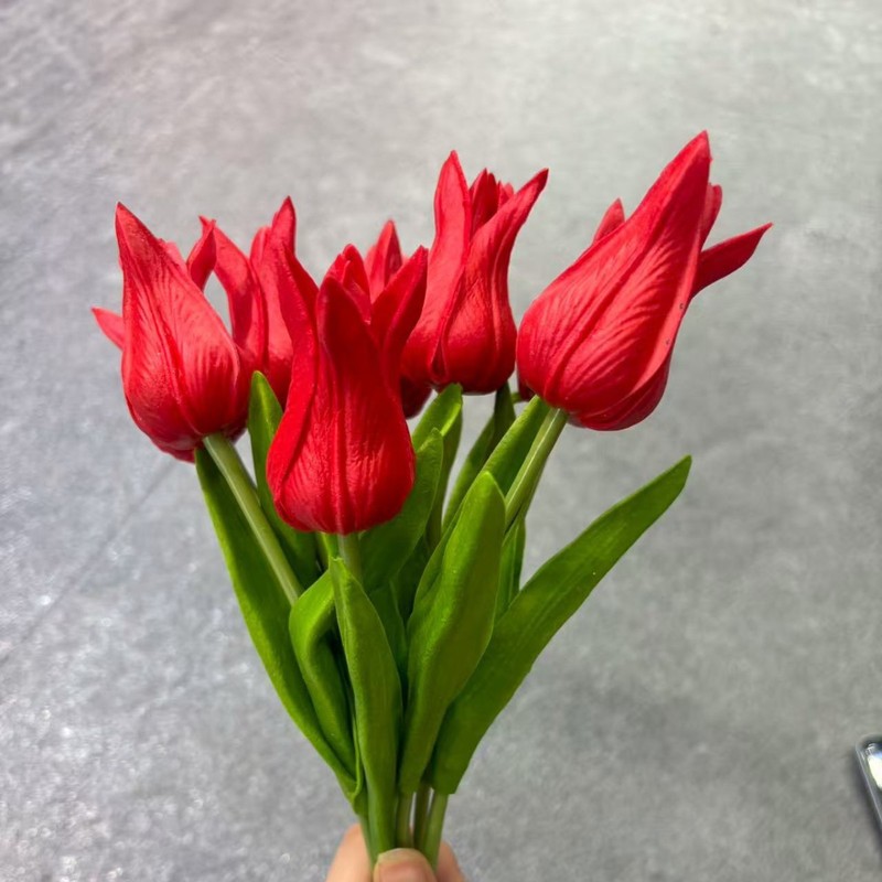 PU开口郁金香仿真花手捧花室外花坛婚庆装饰|undefined