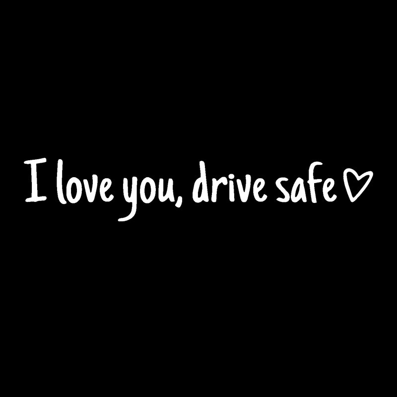 ILY Drive Safe Conducción segura pegatinas de etileno para automóviles para pegatinas decorativas de espejos retrovisores