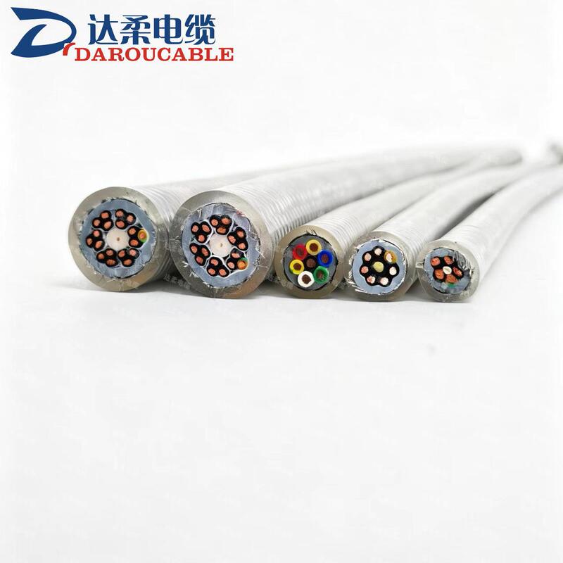 Transparent stainless steel braided shielded cable, high-temperature resistant silicone rubber anti-rat armored servo encoder signal line Transparent stainless steel braided shielded cable, high-temperature resistant silicone rubber anti-rat armored servo encoder signal line