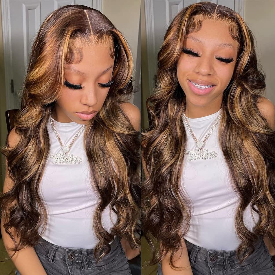 Peruca feminina longa ondulada com lace front e design antiatrito_voghion.com