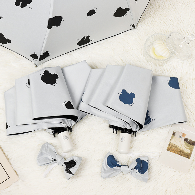 Girl's Heart Fresh Full-automatic Umbrella Women's Sunlight and Rain Dual-use Sun Umbrella for Students Sunscreen and UV Protection Sun Umbrella