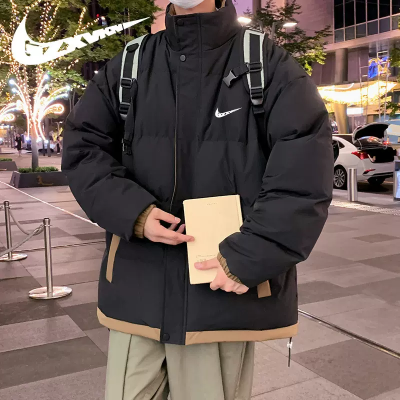 2024新款情侣冬装潮牌帅气棉服男式休闲加绒加厚保暖棉衣外套男