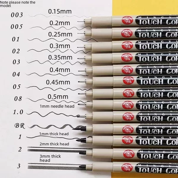 Art needle pen waterproof hook needle pen watercolor drawing pen tracing pen cherry blossom same style hand-painted cartoon brush