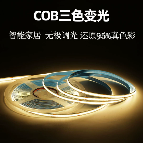 [24V-保5年COB三色-560灯-双面电镀板无压降2线8mm宽10米/卷]