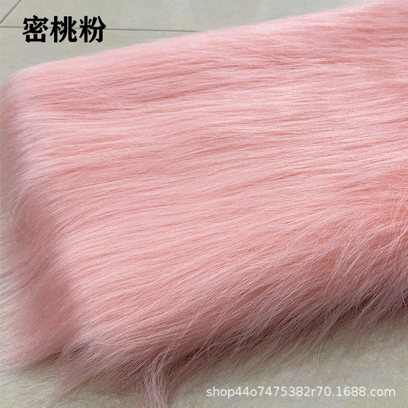 12 ''plush tela DIY caída de piel artificial de piel simulación de piel muñeca pelo bestia traje de piel larga tela de piel