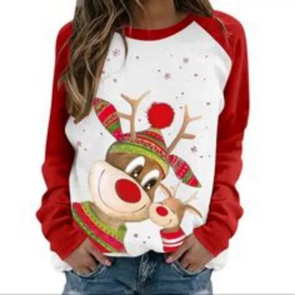 2025 New Amazon Cross-Border European and American Casual Versatile Fashionable Comfortable Breathable Long-Sleeved Round-Neck Sweatshirt