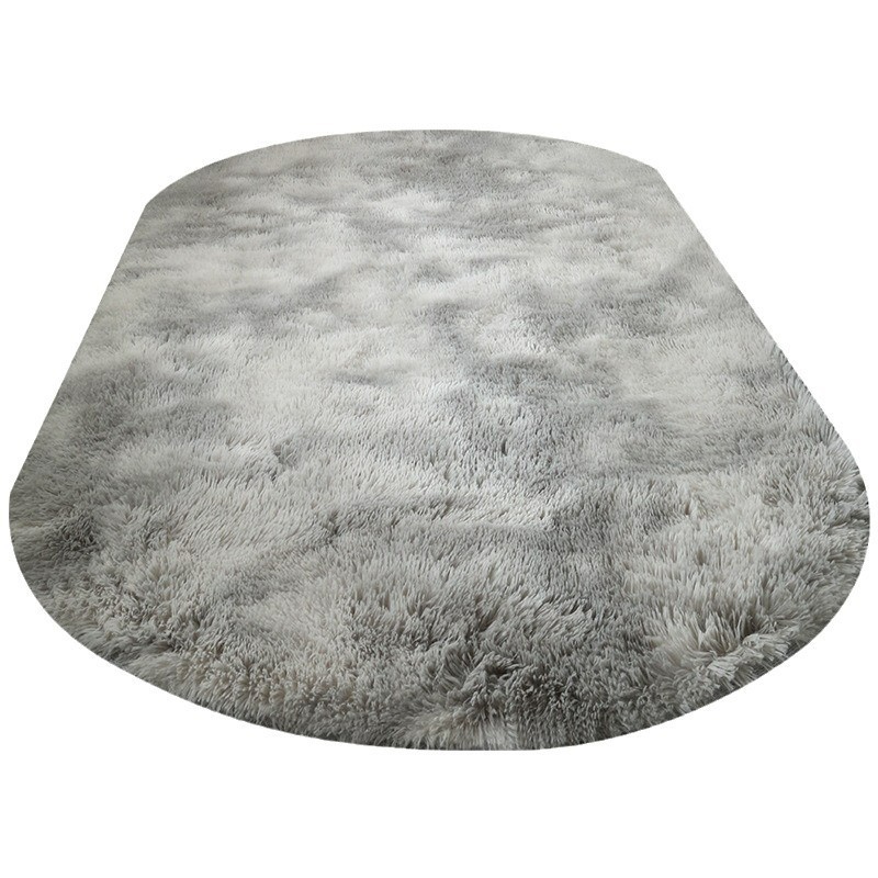 Cross-border oval silk wool carpet custom-made bedroom bedside carpet master bedroom bed front foot pad silk wool carpet carpet 5
