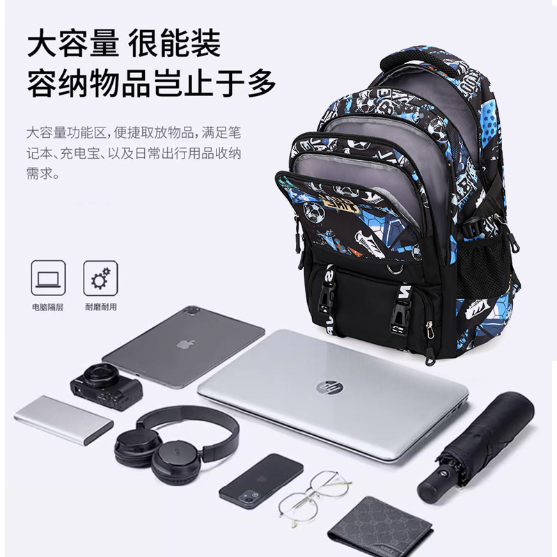 Mochila de tracción de peces naturales para estudiantes de escuela primaria niños 3 - 6 con ruedas mochila para estudiantes de secundaria secundaria puede llevar mochila de escaleras 5