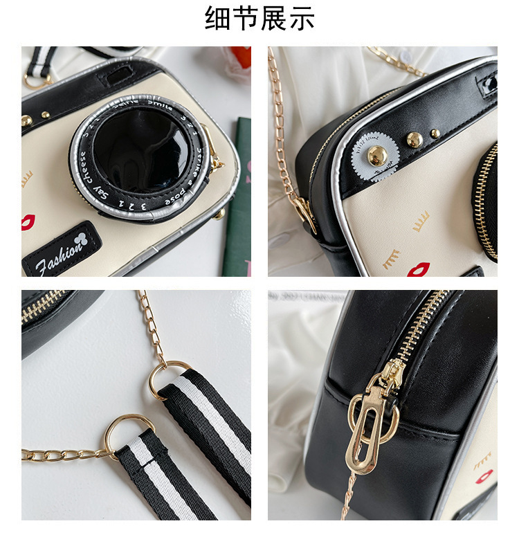 554g Weight Polyester Lining Material Zipper Closure Type Single Shoulder Strap Strap Type Camera Bag Bags Type Casual, Daily Occasion Polyester Material Geometric Pattern All Seasons Season Unisex Gender Cute Style Square Shape Pink, Red, Black Color Medium Size Unisex Medium Geometric Square Zipper Camera Bag 27