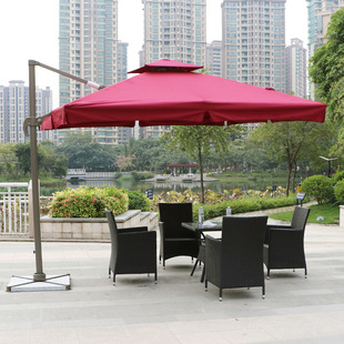 Outdoor Courtyard Parasol Villa Hanging Umbrella Security Booth Coffee Milk Tea Shop Commercial Street Outdoor Display 3m Roman Large Umbrella