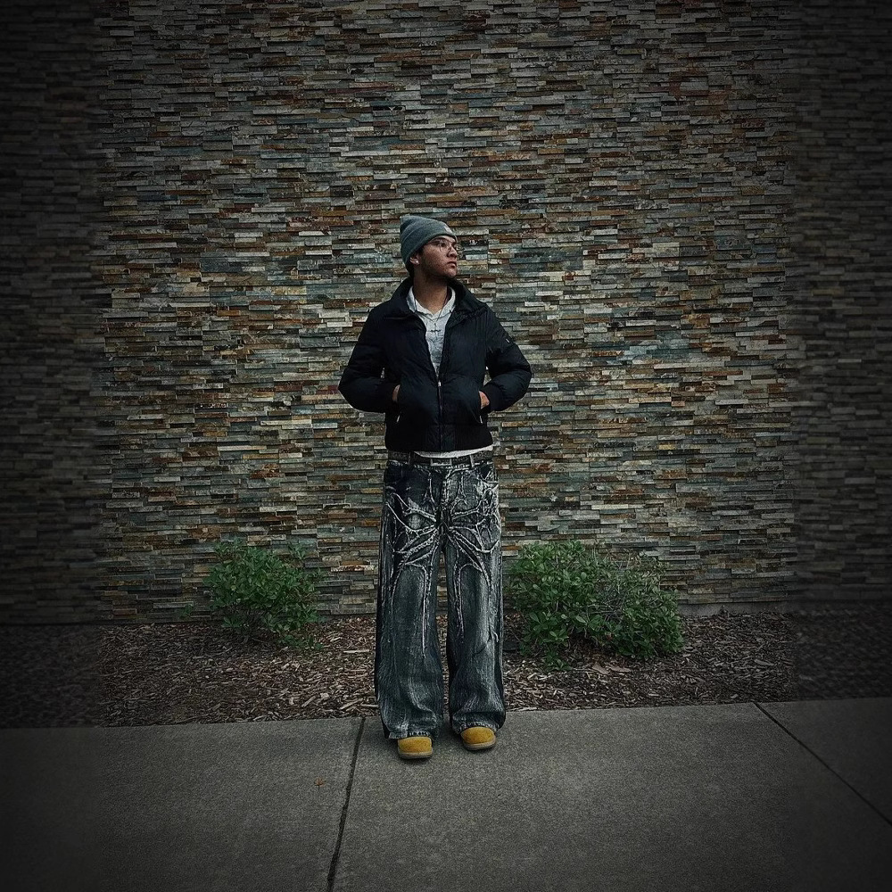 Gótico europeo y americano transfronterizo TK estilo caliente y2k diseño oscuro pantalones anchos pantalones sueltos de la calle jeans hombres