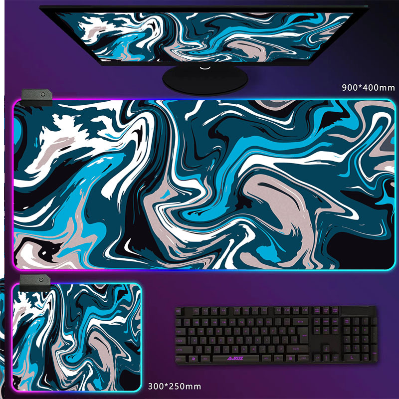 Transfronteriza al por mayor de fábrica nuevo patrón abstracto serie de carga inalámbrica mouse pad color mágico luminoso RGB mouse pad