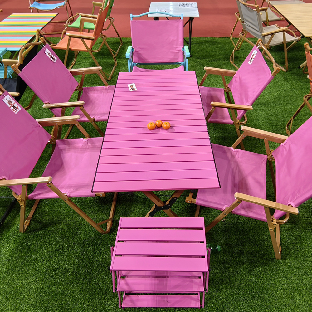 Silla Kermit mesa y silla plegable al aire libre silla de playa camping pesca taburete plegable portátil puesto mesa cubierta de silla mesa de rollo de huevo