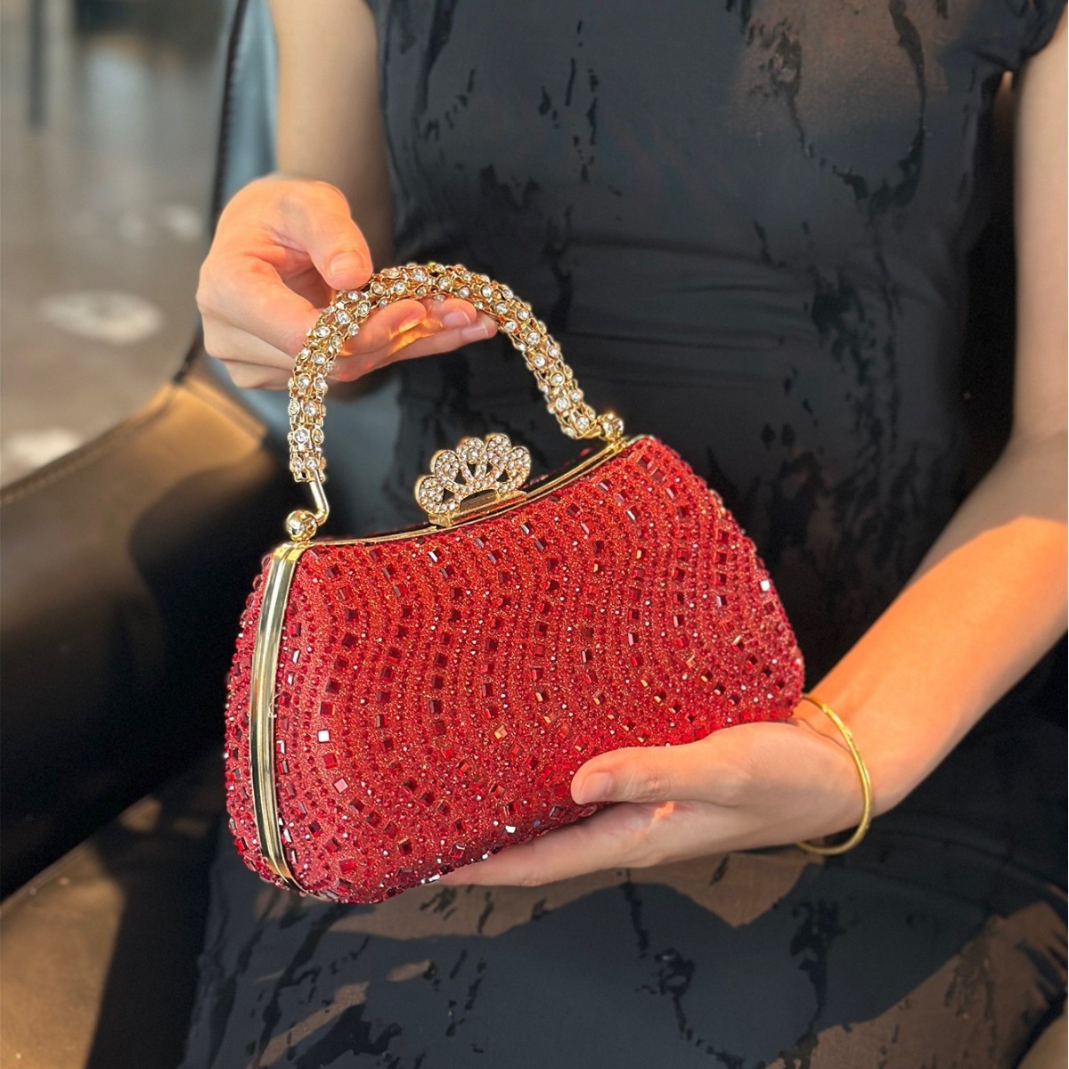 Luxe avondtas met strass elegante glanzende handtas voor dames_voghion.com
