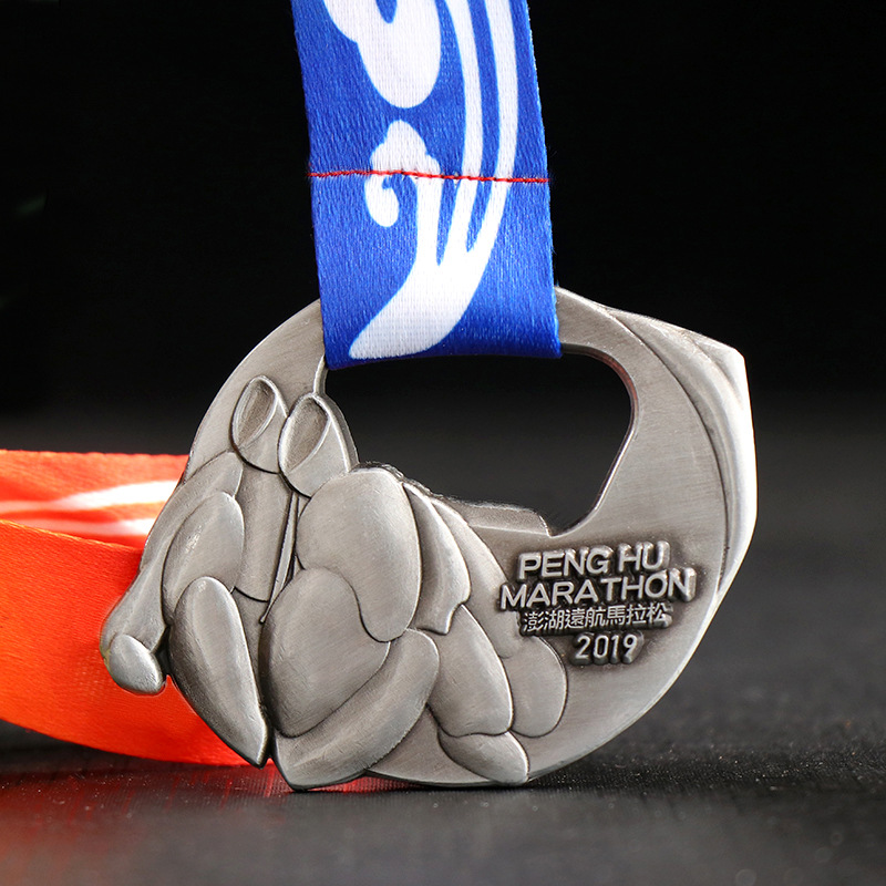Medalla al por mayor competencia deportiva oro y plata procesamiento de cobre pista y campo de maratón competencia metal