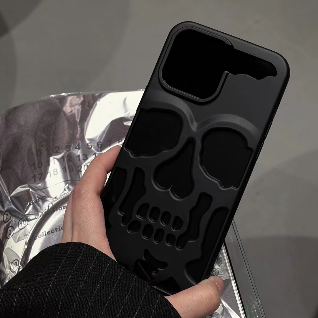 Skull Phone Case For Iphone 16 Pro And 17 Max Matte Purple_voghion.com