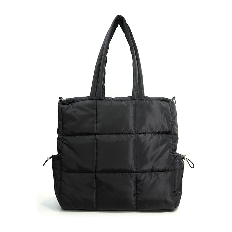 Shenzhen Cross-Border Factory Differentiated Development of Customized New Women's down Handbag Top Handle Lightweight Handmade