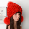 Cute woven baseball cap, keep warm fashionable winter hat, Korean style, increased thickness