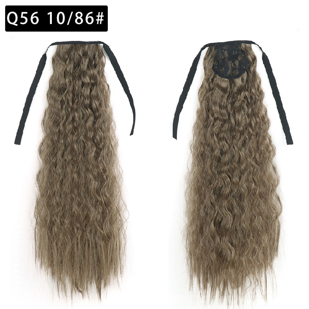 Peluca de cola de caballo de longitud media tiktok Red Seamless correa de maíz Cola de Caballo caliente multicolor fábrica al por mayor