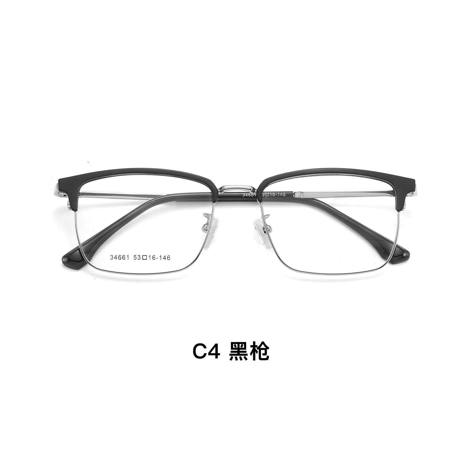 Blanco crepúsculo gris verde tendencia de aleación de negocios cejas casuales marco de gafas retrógrado escultura Danyang al por mayor con espejos