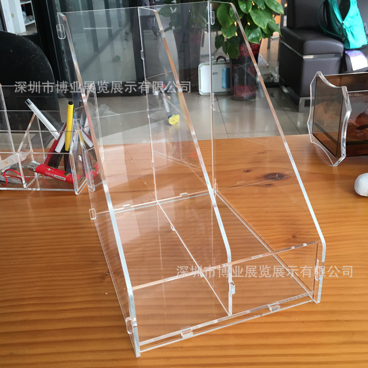宣传单目录架文件架亚克力展示架透明彩页资料架桌面展示盒