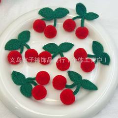 赤いさくらんぼシリーズの装飾補助材料DIYアクセサリーアクセサリー服装ヘアピン