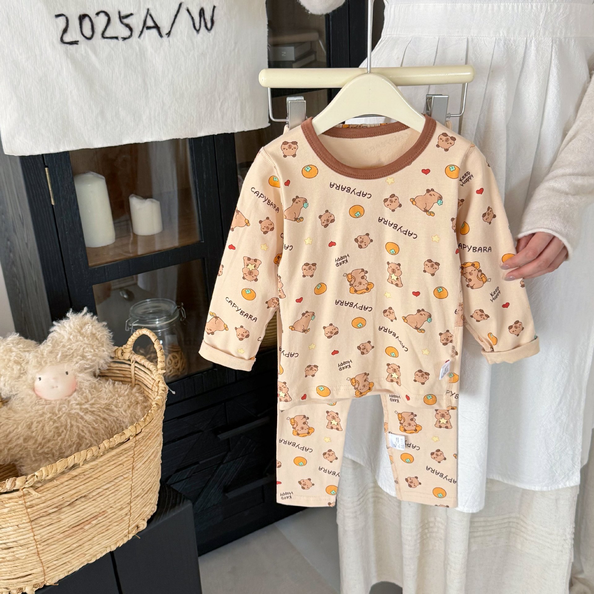 ropa interior de algodón para niños niños sin hueso juego de dibujos animados niños primavera y otoño pantalones de manga larga para hombres ropa de fondo para el hogar